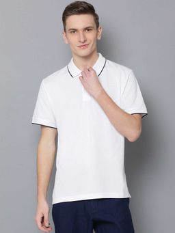 GANT - White Solid Polo T-Shirt