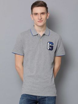 GANT - Grey Solid Polo T-Shirt
