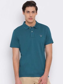 GANT - Green Solid Polo T-Shirt