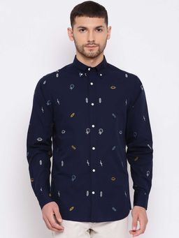 GANT - Blue Printed Casual Shirt