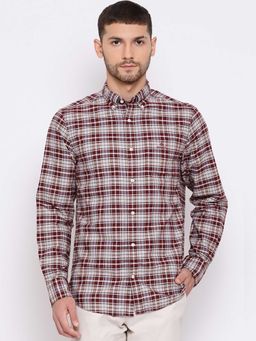 GANT - Maroon Checks Casual Shirt