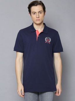 GANT - Blue Solid Polo Collar T-Shirt