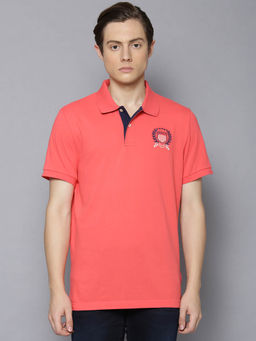 GANT - Pink Solid Polo Collar T-Shirt