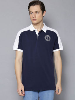 GANT - Blue Solid Polo Collar T-Shirt