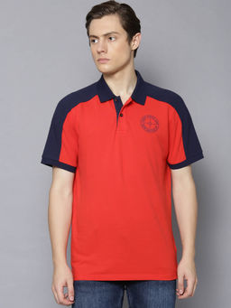 GANT - Red Solid Polo Collar T-Shirt