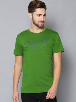 GANT - Green Solid Regular Fit T-Shirt