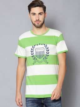 GANT - Green Stripes Regular Fit T-Shirt