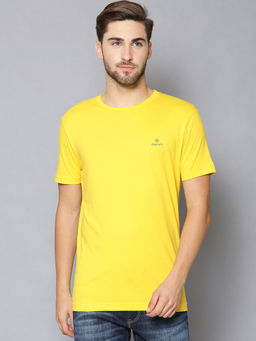 GANT - Yellow Solid Regular Fit T-Shirt