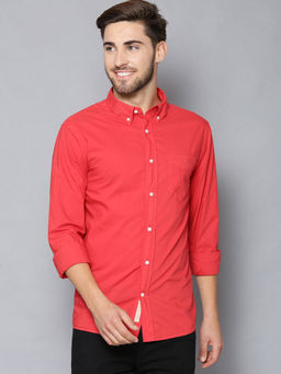 GANT - Red Solid Regular Fit Shirt