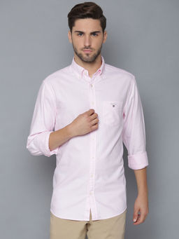 GANT - Pink Solid Regular Fit Shirt