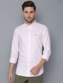 GANT - Pink Solid Slim Fit Shirt