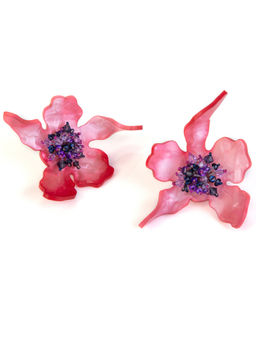 Gaya India - Pink Orchidaceae Earrings