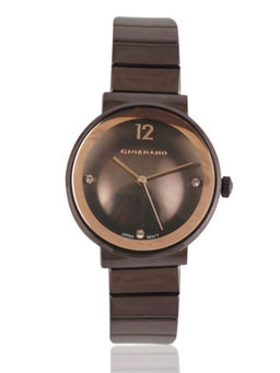 Giordano - Women's Brown Round Analog Watch