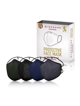Giordano - Mesh Set of 4 Face Mask For Outdoor Protection, Super Breathable & Reusable Cloth
