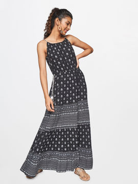 Global desi black maxi dress Clearance