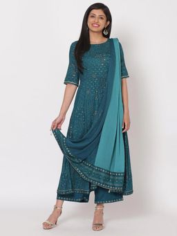Rangriti - Green Embellished Dupatta