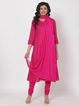 Rangriti - Pink Solid Dupatta