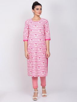 Rangriti - Pink Printed Kurta