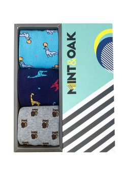 Mint & Oak - Animal lovers Crew Length Socks for Men - Combo Pack of 3