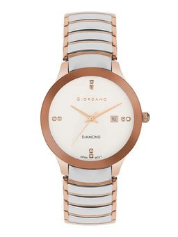 Giordano - White Mens Round Analog Watch - GD-1067-11