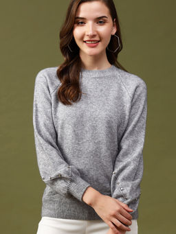 Gipsy - Grey Solid Sweater