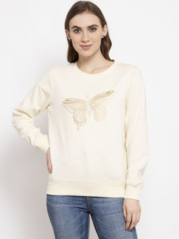 Gipsy - Off White Solid Sweatshirt