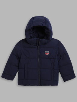 GANT - Boys Navy Blue Jacket with detachable hoodie