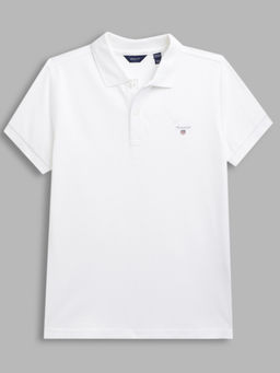 GANT - Boys White Polo T-shirt