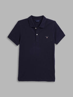 GANT - Solid Boys Dark Blue Polo T-shirt