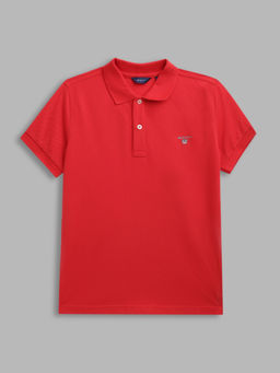 GANT - Boys Red Polo T-shirt