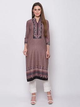 Biba - Pink Printed Kurta