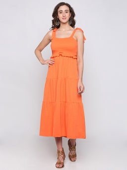 Globus - Orange Solid Dress