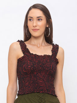 Globus - Black Printed Top