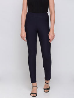 Globus - Navy Blue Solid Jeggings