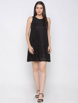 Globus - Black Patterned Dress