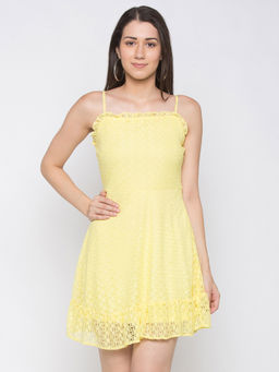 Globus - Yellow Solid Dress