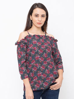 Globus - Grey Printed Top
