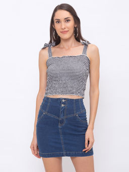 Globus - Black Checked Top