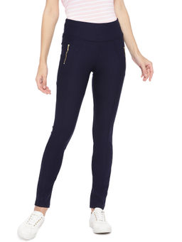 Globus - Navy Blue Solid Jeggings
