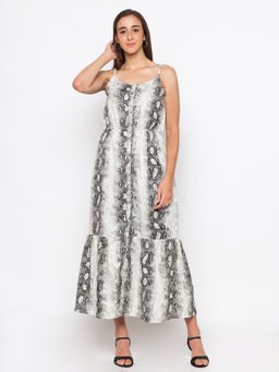 Globus - Black Animal Print Dress