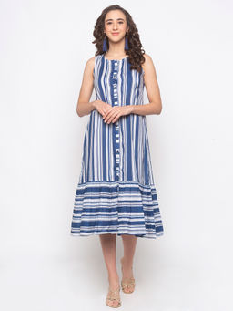 Globus - Navy Blue Stripes Dress