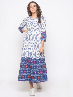 Globus - White Printed Dress