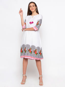 Globus - White Floral Dress
