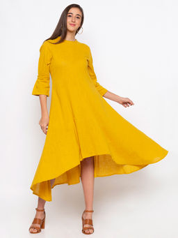Globus - Yellow Solid Dress