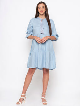 Globus - Blue Embroidered Dress