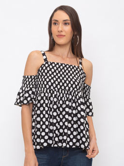 Globus - Black Printed Top