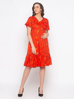 Globus - Coral Floral Dress