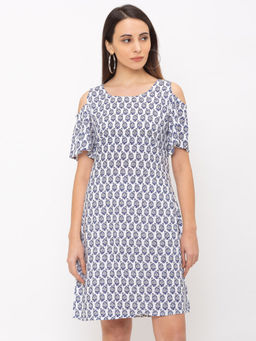 Globus - White Printed Dress