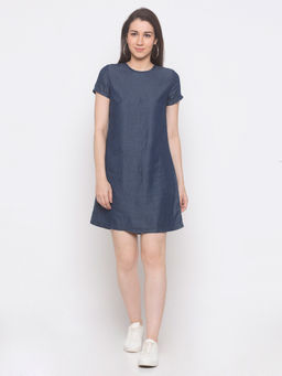 Globus - Blue Solid Dress