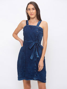 Globus - Blue Solid Dress
